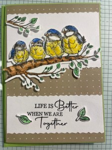 Karte mit Blaumeisen