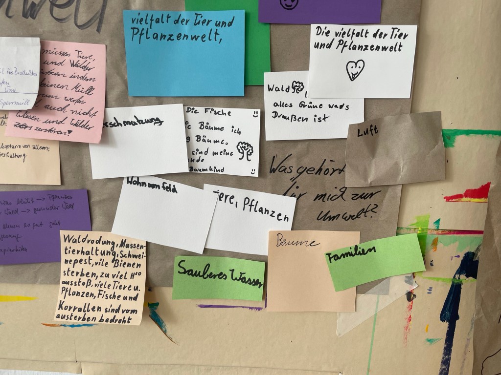 Umweltschutz birgt viele Ideen
So sehe ich meine Welt
Brainstorming, Ideensammlung 