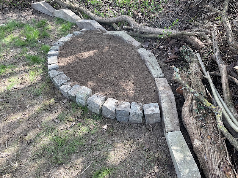 Erfahrungen sammeln und wachsen – mein Jahresrückblick 2022,
Beet im Schatten vor der Pflanzung,
Naturgarten Kerstin Dähne